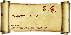 Poppert Zilia névjegykártya